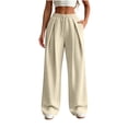 thumbnail image 3 of Womens Pants Wide Leg Tall Long legs Sweatpants Baggy Drawstring Low Rise Lounge Pants Full Joggers with Pockets Pants for Women, 3 of 8