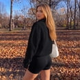thumbnail image 4 of SUNBS Womens Sweatshirts Polo Collar Half-Button Oversized Long Sleeve Lounge Pullover Tops, 4 of 8