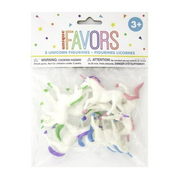 Unique Plastic Unicorn Figurine Party Favors Assorted (Pack of 14)