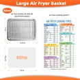 thumbnail image 5 of Air Fryer Basket for Oven,Oven Air Fryer Basket and Tray with 30 PCS Parchment Papers,2 Set Stainless Steel Air Fryer Pan and Crisper Tray for Baking Grilling Silver, 5 of 7