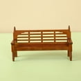 thumbnail image 3 of SKISUNO Garden Ornament Brown Wood Bench Figure 1Set For DIY Lovers, 3 of 8