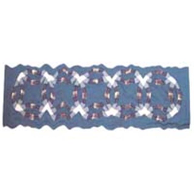 Patch Magic CVBDWR Bleu Dbl Anneau de Mariage- Rideau de Cantonnière 54 x 16 Po.