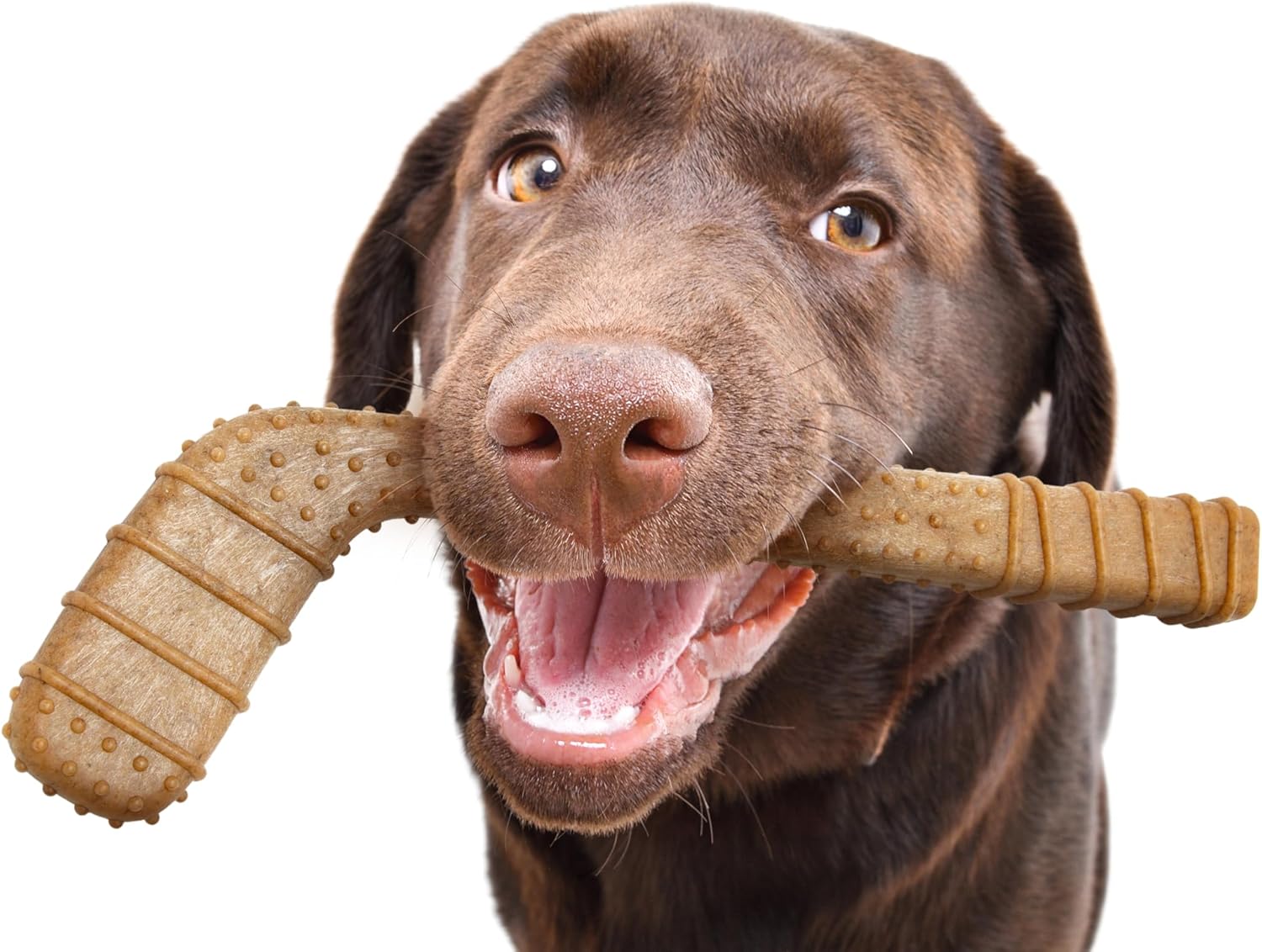 Long Lasting 12" Hockey Stick Dog Chew Toy, Non-Toxic Pet Safe Power Bone for Aggressive Chewers, Ideal for Dental Care & All Life Stages