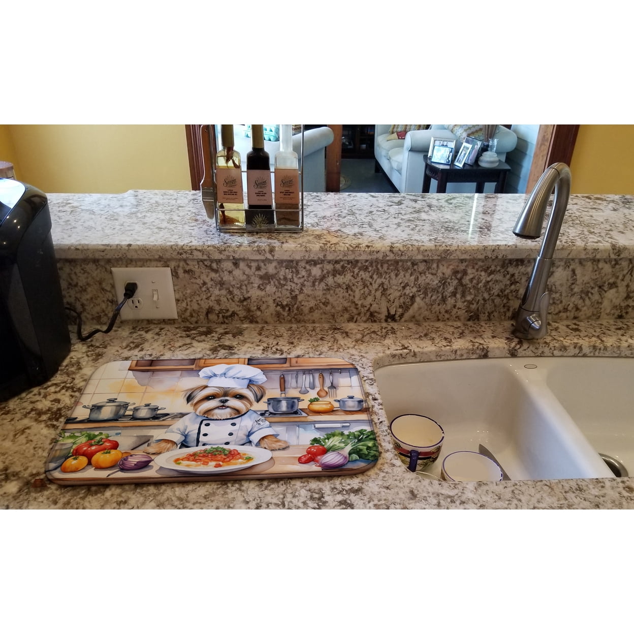 Lhasa Apso The Chef Dish Drying Mat