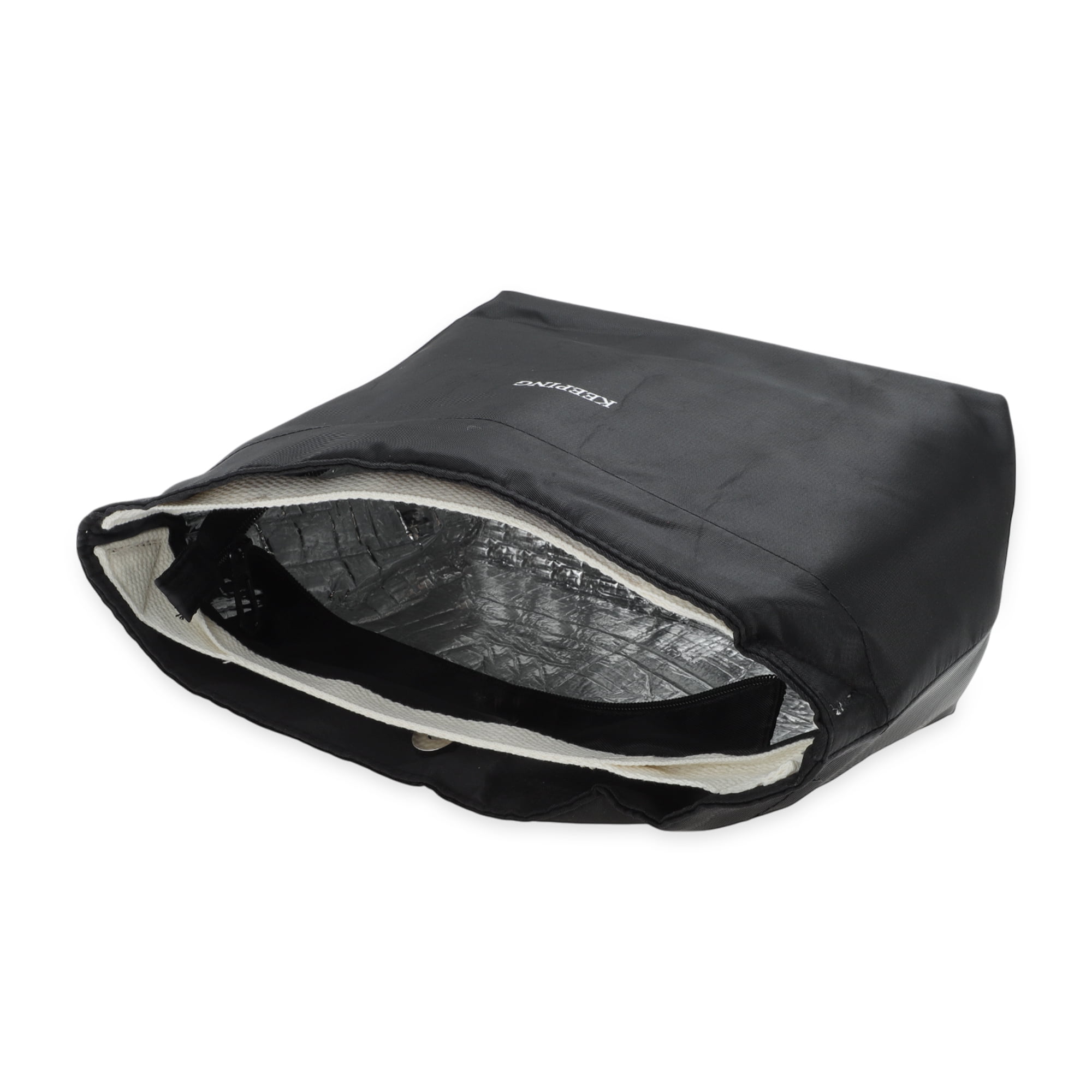 Unique Bargains Hand-held Lunch Bag 1 Pc Black