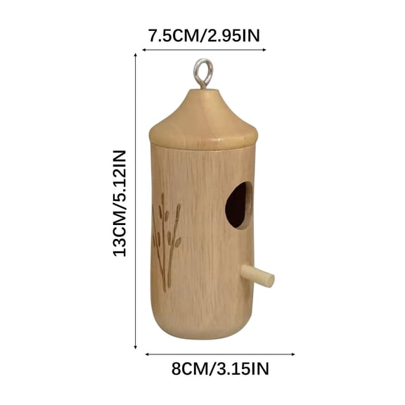 Btomtd Bird Feeders For Outdoors,Bird Feeder,Hummingbird House, Wooden Outdoor Garden Hanging Bird Feeder