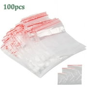 100 Zip lock Bags Reclosable Clear Poly Bag Plastic Baggies Small Jewelry Shipping Bags