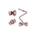 thumbnail image 2 of INSPIRE CHIC Men's Pre-tied Flower Solid Color Bow Ties for Elegant Wedding One Size Pink, 2 of 4