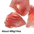 thumbnail image 3 of Uxcell Fire Glass for Fire Pit, 1.97"-3.15" High Luster Reflective Glass Rocks, Pink, 3 of 5