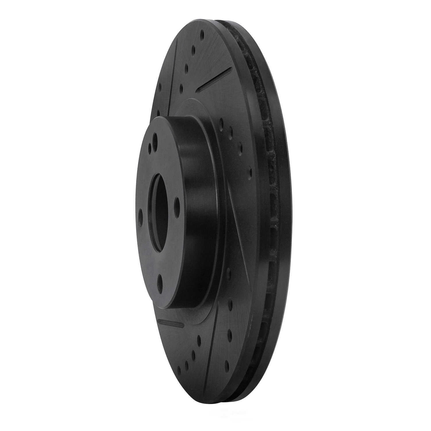 Dynamic Friction Company 633-80036L DFC Brake Rotor - Drilled And Slotted - Black
