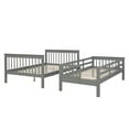 thumbnail image 5 of SESSLIFE Wood Bunk Bed with Staircase, Gray Twin Over Full Bunk Beds, Bunk Bed with Storage Shelves and Full Length Guardrail, No Box Spring Required, TE1332, 5 of 10