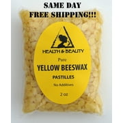 YELLOW BEESWAX BEES WAX ORGANIC PASTILLES BEARDS PREMIUM 100% PURE 2 OZ