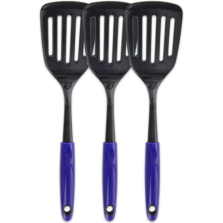 

Ram Pro Nylon Turner Kitchen Cooking Utensil Made of Heat Resistant Nylon Ideal for Easy Food Preparation or Serving (Blue) Pack Of 3
