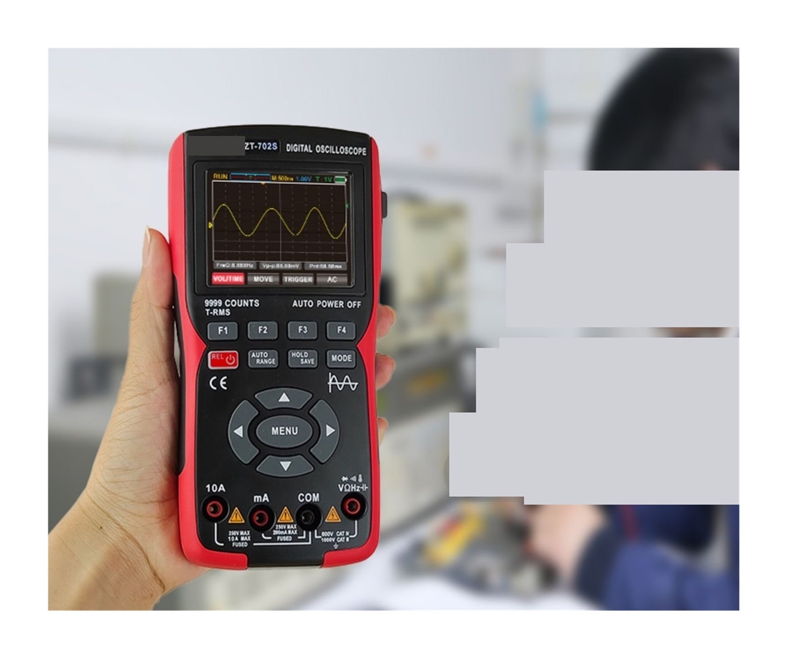 2In1 Digital Oscilloscope Multimeter Real-time Sampling Rate 48MSa/s True RMS Tester 2.8" Screen ,Professional Designed