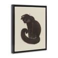 thumbnail image 3 of Stupell Industries Contemporary Sitting Cat Curved Tail Black Floating Frame Canvas Art, 25 x 31, by Grace Popp, 3 of 8
