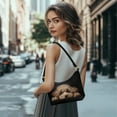 thumbnail image 2 of Kuiaobaty Teddy Dog Print Shoulder Purse for Women, Cute Vegan Leather Hobo Purse Tote Bag with Smooth Zipper, Lightweight Underarm Sling Bag for Travel & Work, Black, 2 of 7