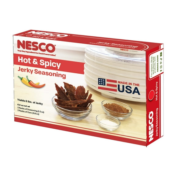 NESCO® BJH-6 Hot & Spicy Jerky Seasoning for Dehydrating Jerky, 3 Pack