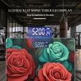 thumbnail image 3 of High Precision Body Weight Scale Smart Bathroom Scales with Large LCD Display(400lbs),Decorative for Bedroom-Vector Pattern Of Red And Teal Roses In Cartoon Style, 3 of 4