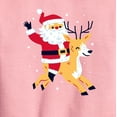 thumbnail image 2 of Instant Message - Santa and Reindeer Christmas - Toddler & Youth Crewneck Fleece Sweatshirt, 2 of 5