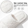 thumbnail image 3 of CHICVOMEY Fuzzy Slippers for Women Open Toe Memory Foam House Slipper Indoor Bedroom Slides Cozy Warm Non-slip Sole, 3 of 9