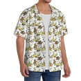 thumbnail image 2 of Balery Wild West Western Camisa Casual de Manga Corta con Botones para Hombre, Texturizada, Estilo Cubano, para Playa, Verano-Large, 2 of 5