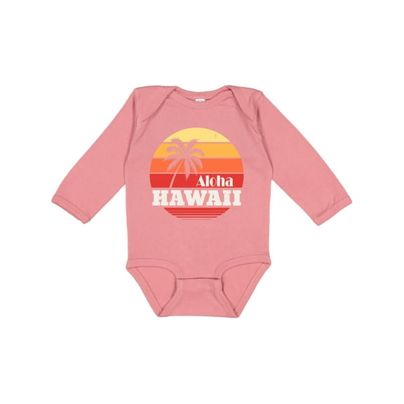Inktastic Aloha Hawaii Vacation Retro Vintage Boys or Girls Long Sleeve Baby Bodysuit