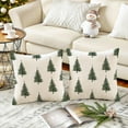 thumbnail image 6 of Christmas Tree Pillow Covers 20x20 Inch Set of 2 Xmas Winter Decorative Throw Pillow Cover White Trees Decoration Holiday Farmhouse Pillow Case for Home Sofa Christmas Decor Red, 6 of 6