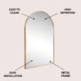 thumbnail image 5 of JONATHAN Y MIR204C Elodie 24 in. W x 36 in. H Medium Arched Metal Framed Wall Mounted Mirror, Gold, MIR204C, 5 of 8
