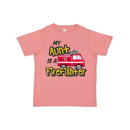

Inktastic My Aunt is a Firefighter with Fire Truck Gift Toddler Boy or Toddler Girl T-Shirt