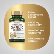 Odorless Garlic Softgels | 4000mg | 240 Count | Extra Strength Herbal Supplement | by Piping Rock