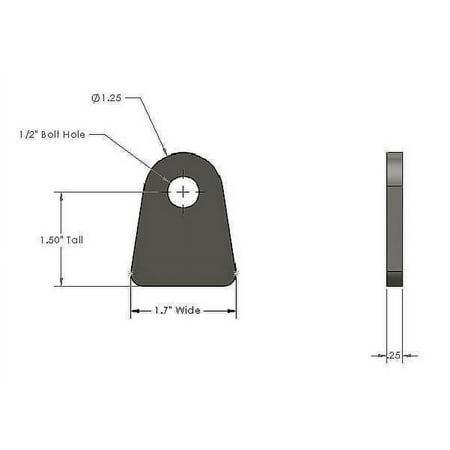 

1.5 Flat Bottom shock tab Pair (2)
