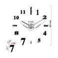 thumbnail image 5 of Super Large DIY Wall Clock 3D Frameless Non-ticking Clock Decoration for Home Living Room Black, 5 of 5