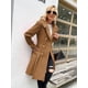 thumbnail image 3 of Gabardina GRACE KARIN con solapa y doble botonadura camel para mujer, 3 of 6
