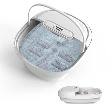Cozi Collapsible Pedi Spa Foot Bath, Portable Foot Massager with Heat Bubble Bath