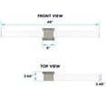 thumbnail image 5 of Luxrite LED Bathroom Vanity Light Fixtures Square 48 Inch Brushed Nickel 5 CCT 2700K-5000K 38W 2800 Lumens Dimmable, 5 of 7