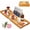Natural, variant on Artmeer Bamboo Bathtub Caddy Tray, Expandable Bath Table with Cup Holder, Book and Tablet Stand, Bathroom Organizer with Extending Sides, Black