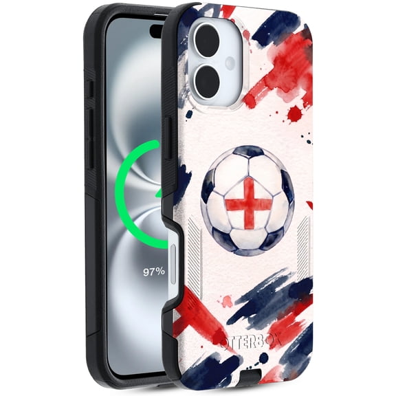 OtterBox England Phone Case, iPhone 16 - Commuter Magsafe Series - Shockproof Dual-Layer Protection, Slim Protective Case - Printed in USA