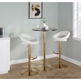 thumbnail image 3 of Posh Adjustable Bar Stools Set of 2, Bar Height Stools, Char Chairs, Barstool Set of 2, Black and Gold Bar Stools, White and Gold Bar Stools Set of 2 (Gold Metal, White), 3 of 6