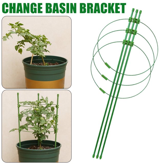 Climbing Plant Support Cages Flowers Stand with 3 Adjustable Rings Sturdy for Garden