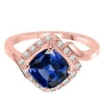 thumbnail image 3 of AoneJewelry 2.35 Carat 10K Rose, White & Yellow Gold Tanzanite Halo Diamond Ring, 3 of 5