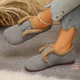 thumbnail image 4 of Women's Vintage Mary Jane Flats Winter Snow Boots with Fleece Lined Warm Suede Wide Feet Non Slip Low Heel Ankle Booties, 4 of 7