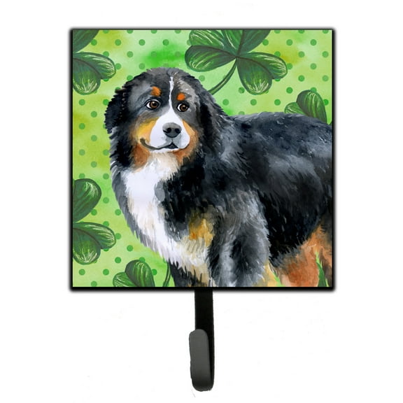 Bernese Mountain Dog St Patricks Leash or Key Holder Green