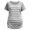 Gray, variant on Awdenio Maternity Clothes for Women Clearance Round Neck Stripe Lace Patchwork Short Sleeve Side Ruched Blouse Tops T-Shirt