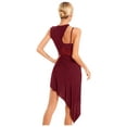 thumbnail image 2 of iEFiEL Womens Contemporary Lyrical Dance Wear Asymmetrical Hem Gymnastics Leotard Dress Costume, 2 of 7