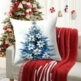 thumbnail image 5 of Wooowa Christmas Watercolor Blue Printed Pillow Covers, Festive Decorative Cushion Cases for Holiday Home Displays, 5 of 7