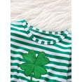 thumbnail image 2 of Sunisery Toddler Baby Girls St Patricks Day Outfits Shamrock Dress Striped Mesh Tutu Skirts with Headband, 2 of 6
