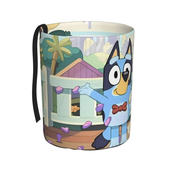 Saiise Bluey Print Car Trash Can Bin for Back Seat Leak Proof, Trash Bag Hanging,for SUV Truck Van, Automotive Vehicle Garbage Cans Front Seat