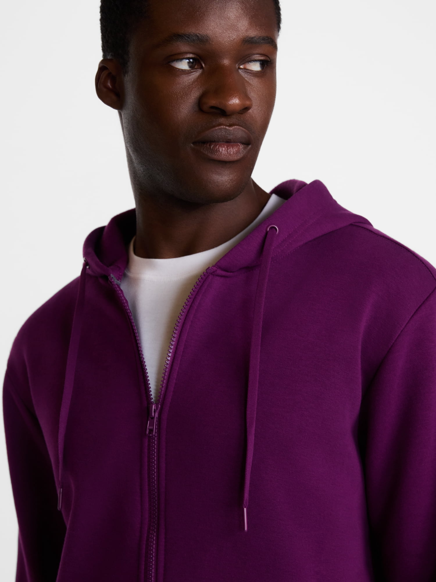 Athletic Works Men's and Big Men's Zip Up Fleece Hoodie Sweatshirt, Sizes XS-4XLT
