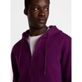 thumbnail image 5 of Athletic Works Men's and Big Men's Zip Up Fleece Hoodie Sweatshirt, Sizes XS-4XLT, 5 of 6