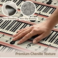 thumbnail image 6 of ODIKA 8'x10' Washable Area Rug Non-Shedding, Easy Care, Note Piano Guitar Treble Clef Disc Shape Motifs Keyboard Music Cd Refined for King Size Bedroom Under Bed, Master Suite, 6 of 7